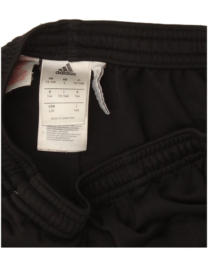 Pantaloni della tuta Adidas Climalite da ragazzo 13-14 anni in poliestere nero