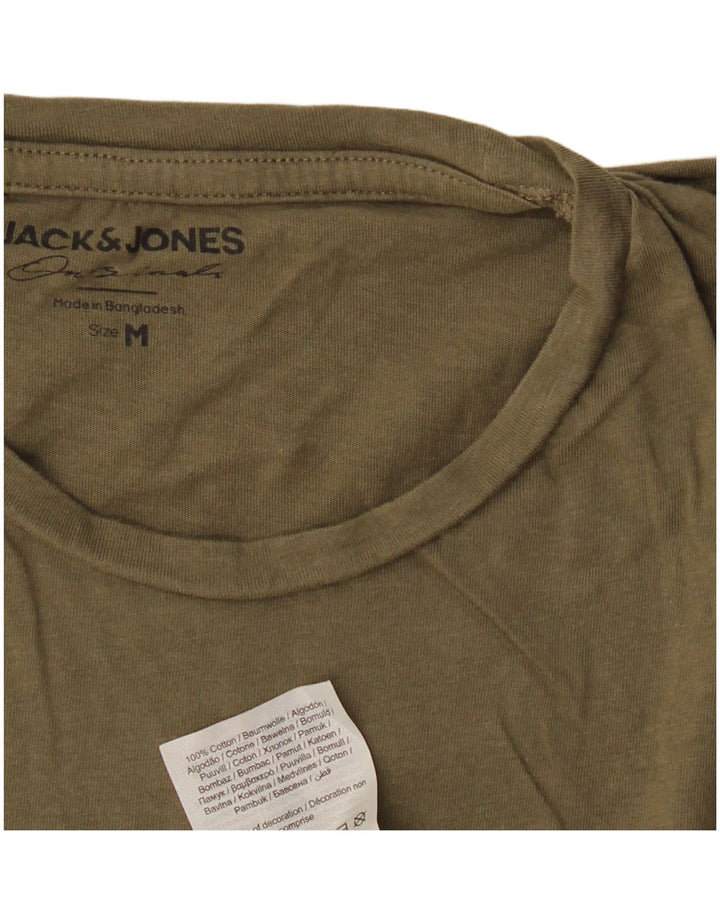 JACK & JONES T-shirt da uomo Top medio cotone kaki