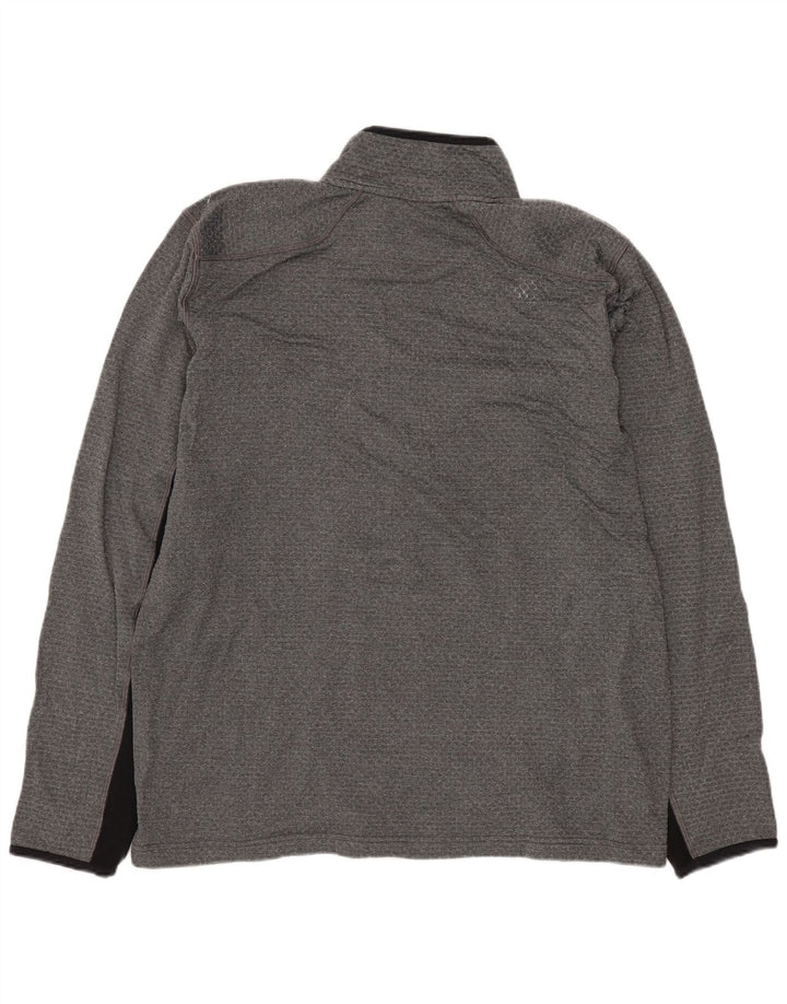 NIKE Top da tuta pullover con zip e collo Dri Fit da uomo, colore grigio medio
