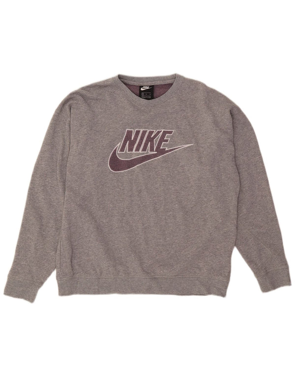 Felpa grafica da donna Nike Jumper UK 18 XL cotone grigio