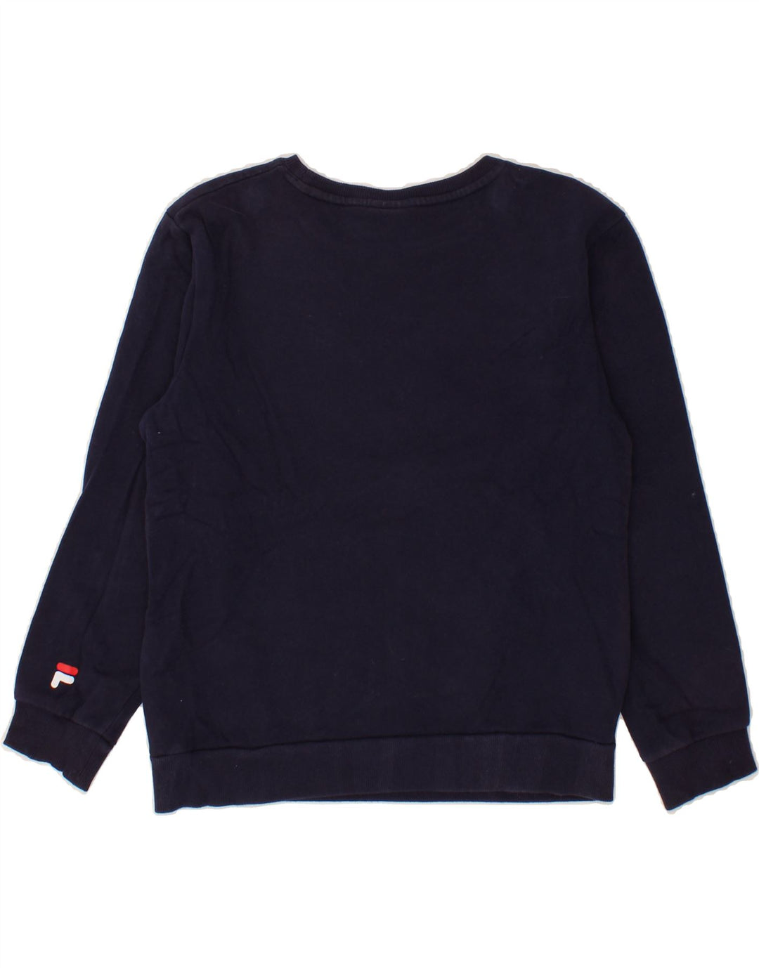 FILA Boys Graphic Sweatshirt Jumper 11-12 Years Navy Blue Cotton Vintage Fila and Second-Hand Fila from Messina Hembry 