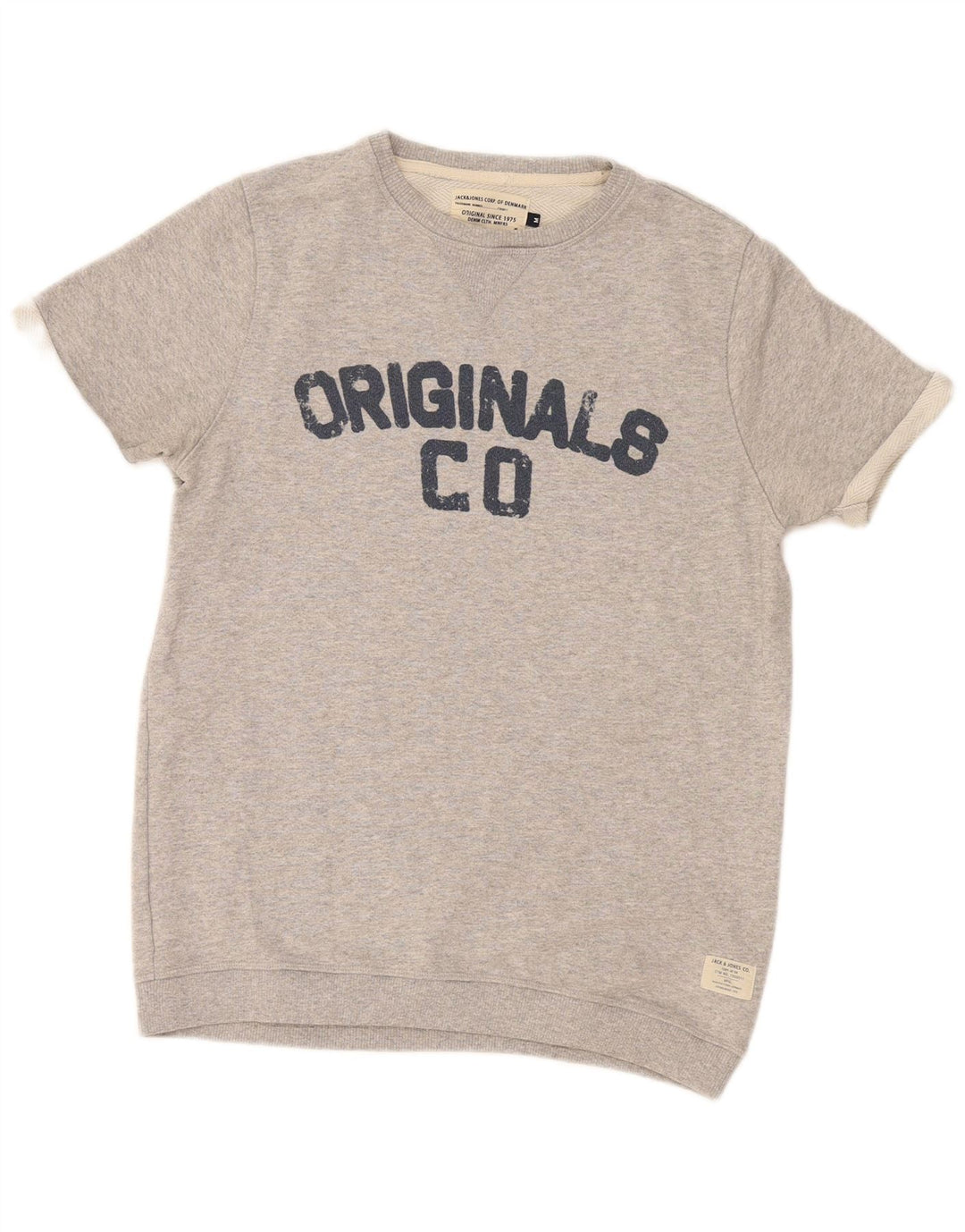 Jack & Jones Felpa grafica da uomo Maglione grigio medio chiazzato