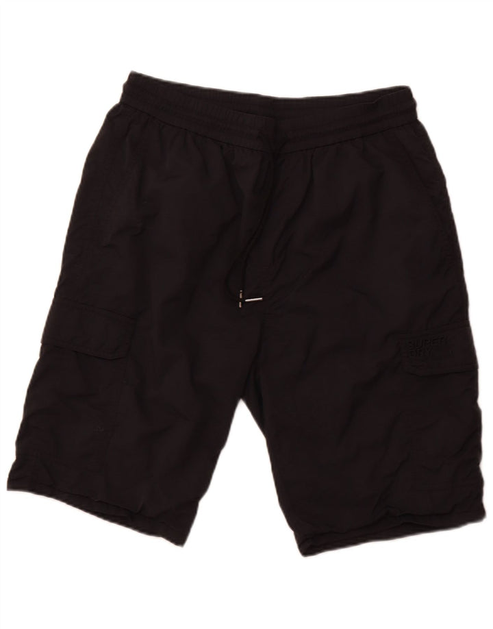 SUPERDRY Mens Sport Shorts Medium  Black Polyester