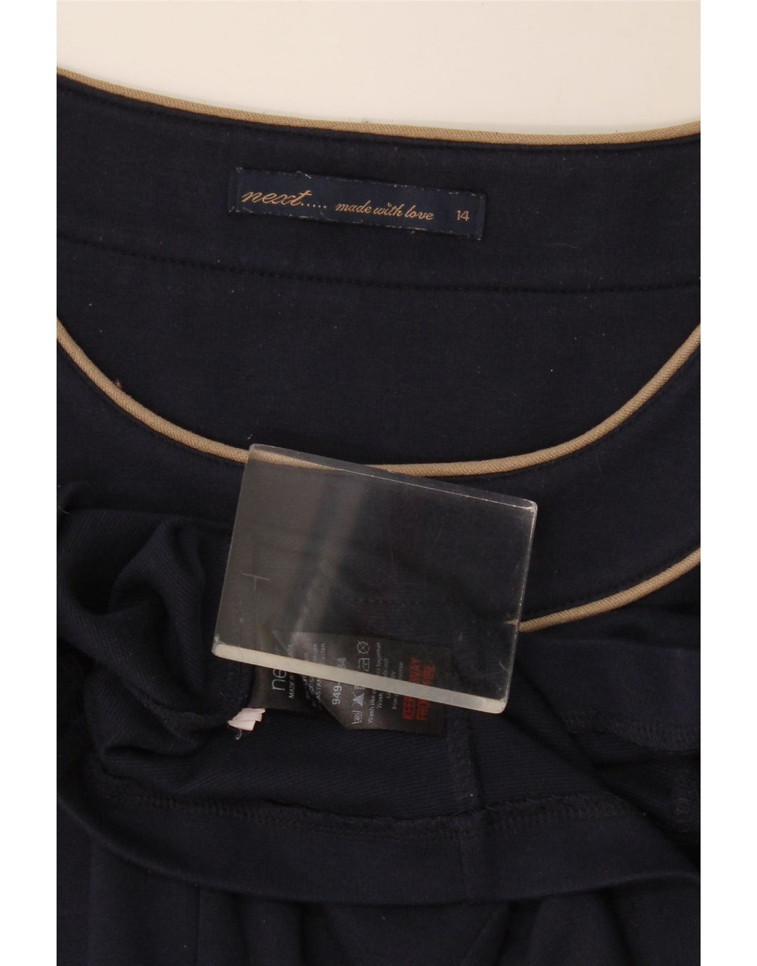 Abito a trapezio da donna con maniche a 3/4 UK 14 Grande poliestere blu navy