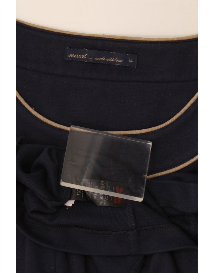 Abito a trapezio da donna con maniche a 3/4 UK 14 Grande poliestere blu navy
