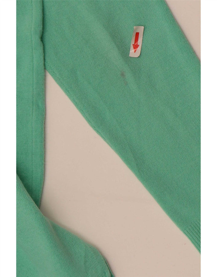 Maglione da donna con scollo a V Marks & Spencer UK 12 Acrilico verde medio