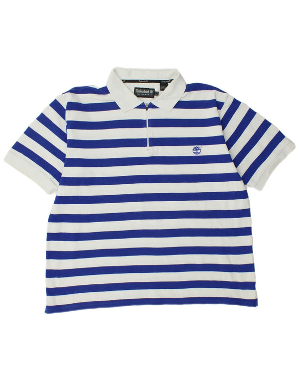 Polo da uomo TIMBERLAND XL in cotone a righe blu
