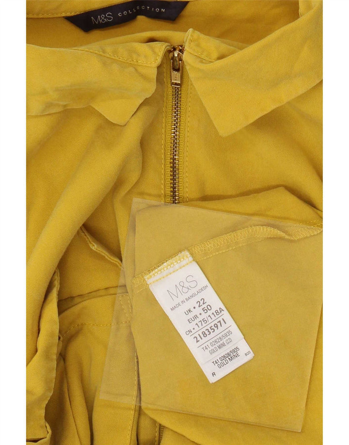 Maglietta pullover da donna Marks & Spencer UK 22 3XL Lyocell giallo