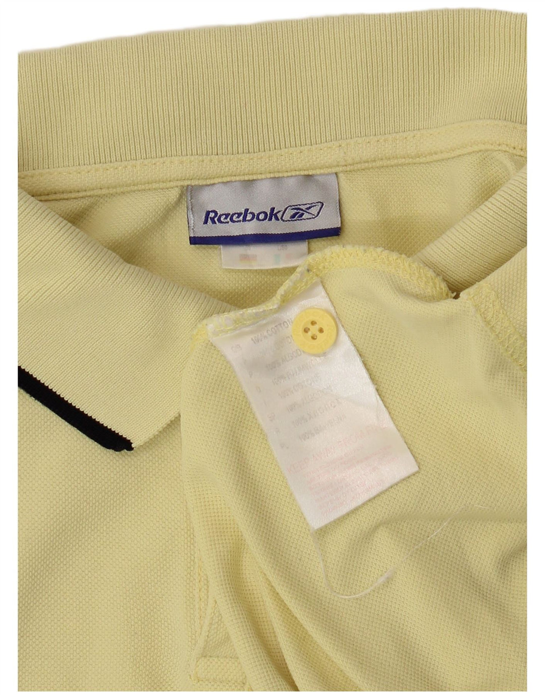 Polo REEBOK da uomo in cotone giallo medio