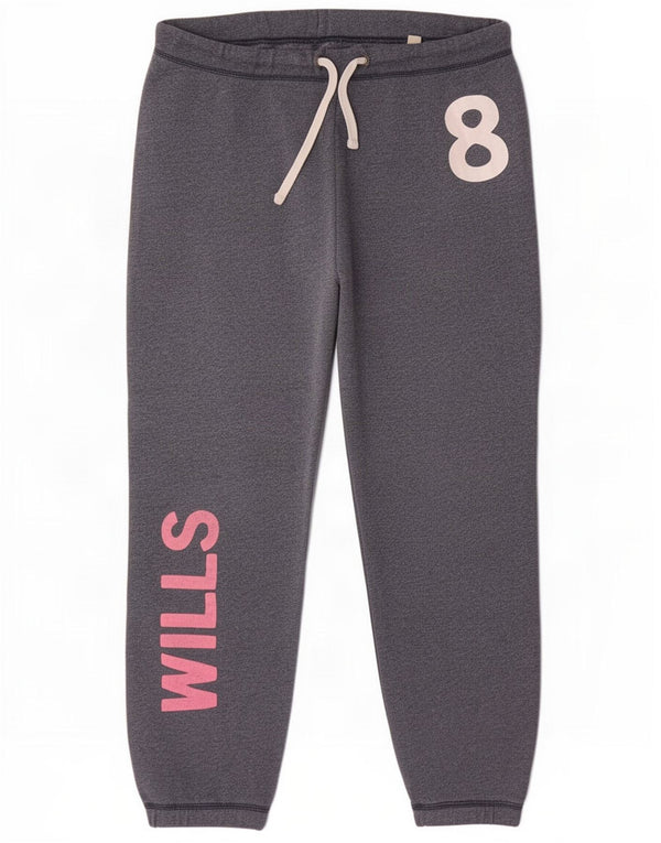 Jack Wills Womens Graphic Tracksuit Trousers Joggers UK 14 Large Blue