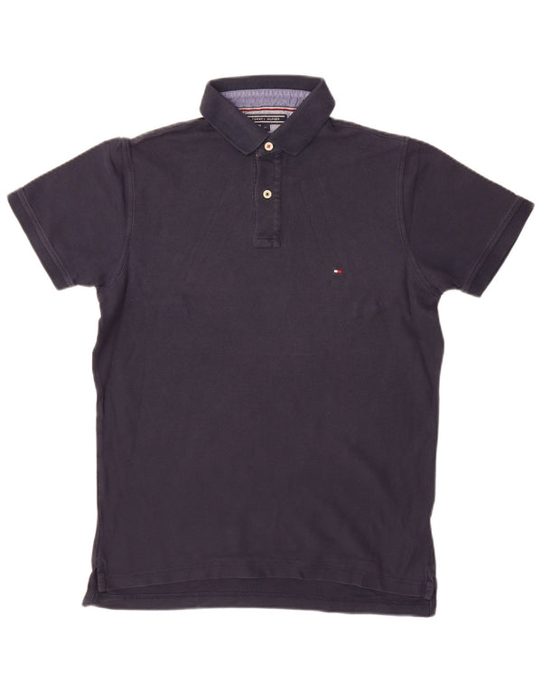 TOMMY HILFIGER Polo da uomo in cotone blu navy medio