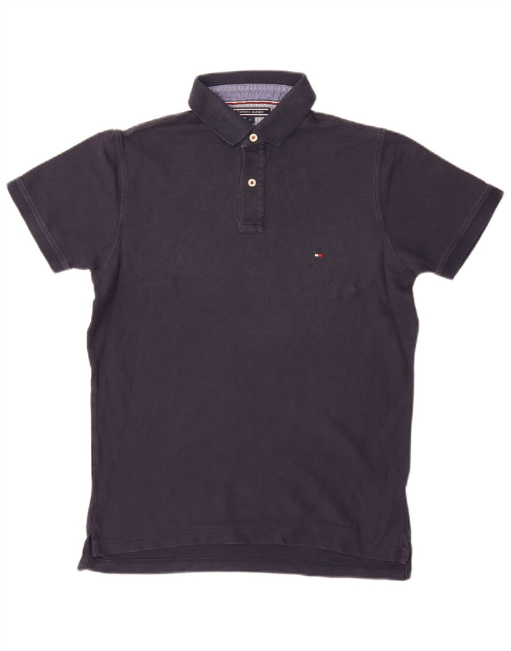 TOMMY HILFIGER Polo da uomo in cotone blu navy medio