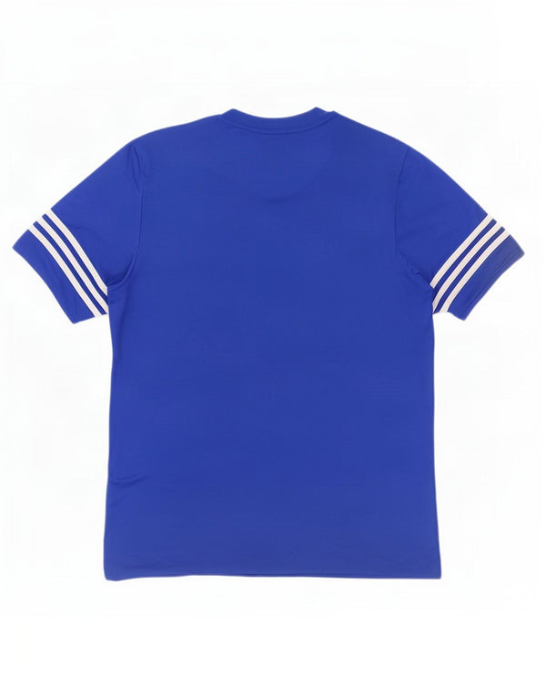 T-shirt Adidas Climalite da uomo Top XL blu poliestere