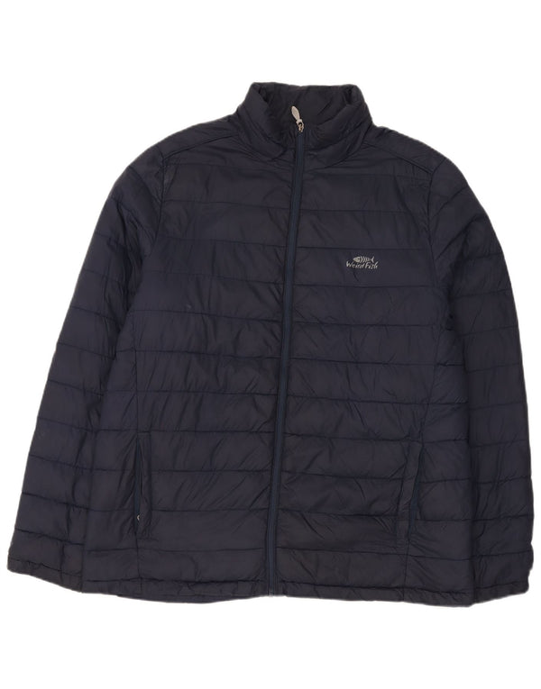 Giacca imbottita da uomo Weird Fish UK 40 Large in nylon blu navy