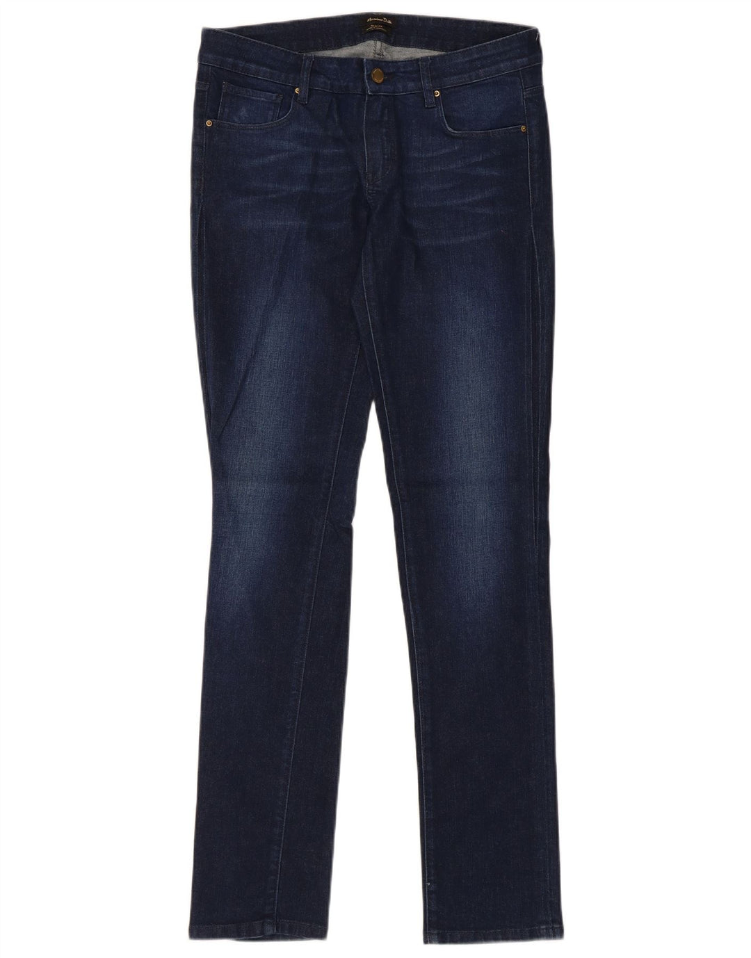 Jeans slim da donna Massimo Dutti EU 38 Small W28 L32 Blu navy