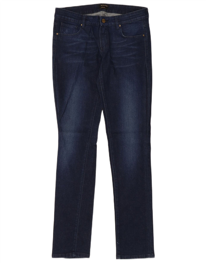 Jeans slim da donna Massimo Dutti EU 38 Small W28 L32 Blu navy