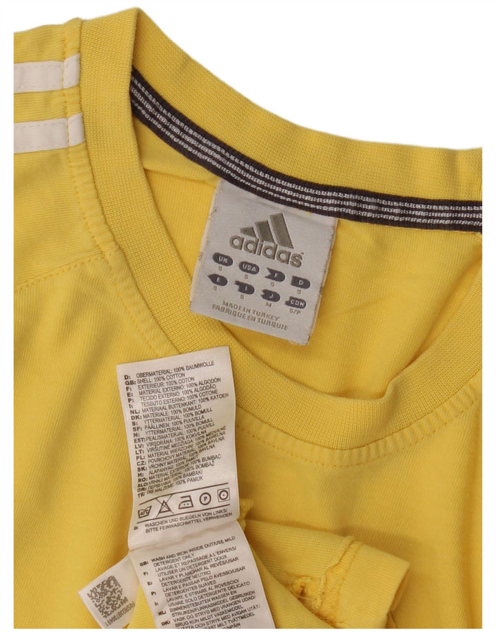 T-shirt da uomo Adidas Top Small in cotone giallo
