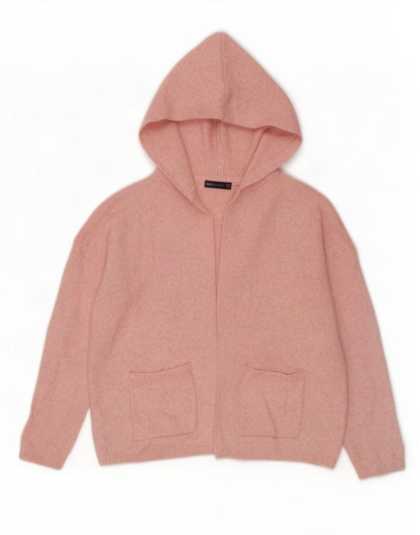 Maglione cardigan con cappuccio oversize da donna Marks & Spencer UK 16 grande rosa