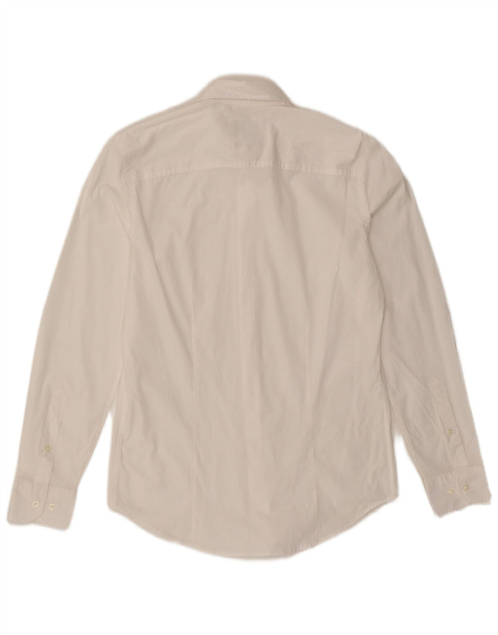 Camicia slim fit da uomo Sisley taglia 40 15 3/4 media bianca
