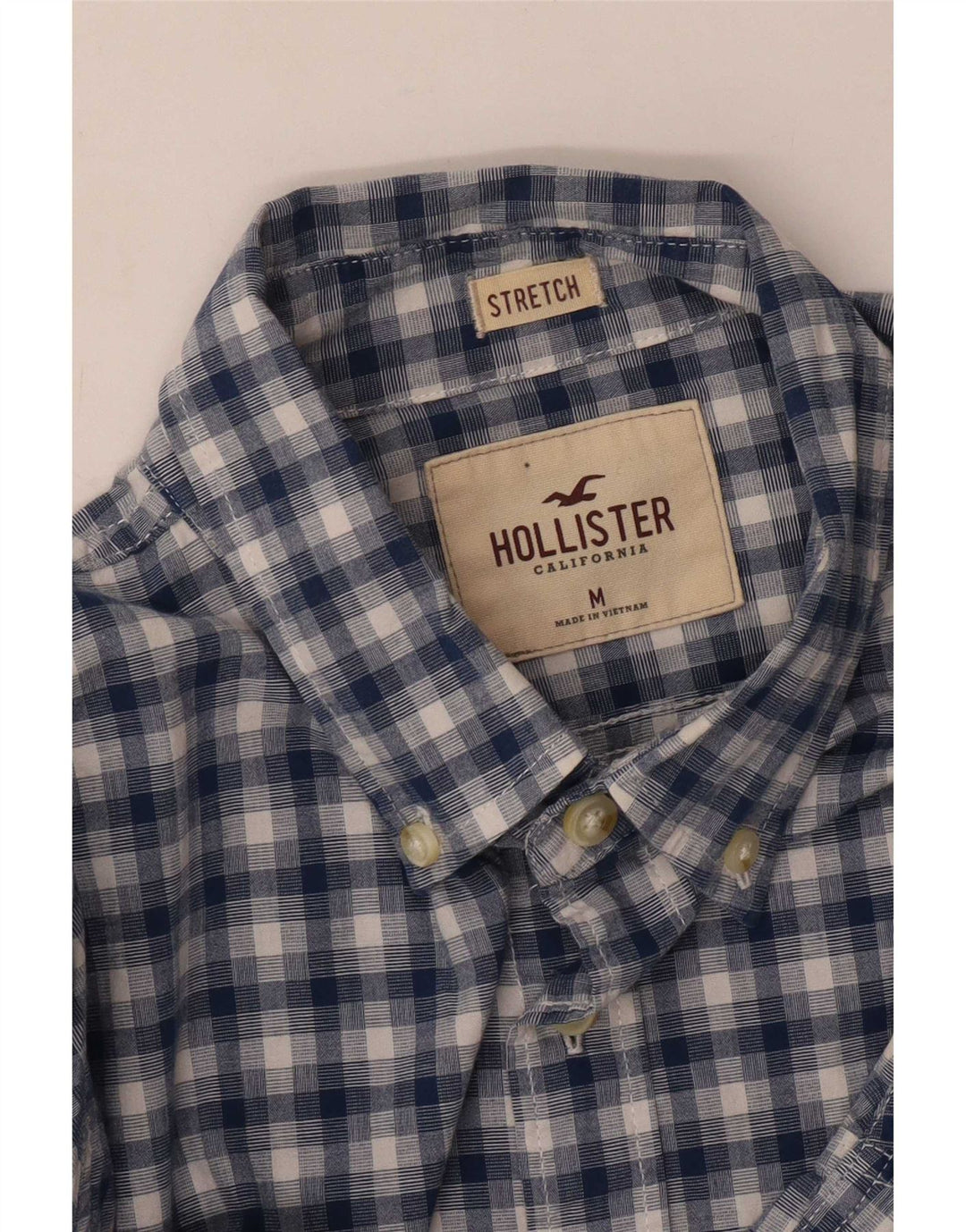 Camicia Hollister da uomo a quadri blu medio