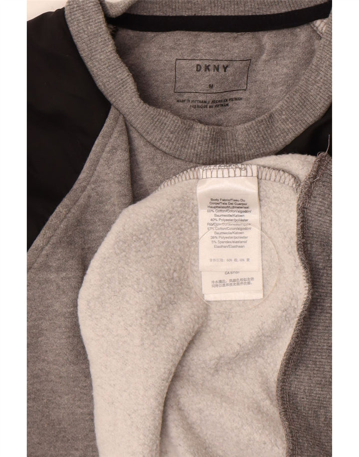 Felpa da uomo Dkny in cotone color block grigio medio