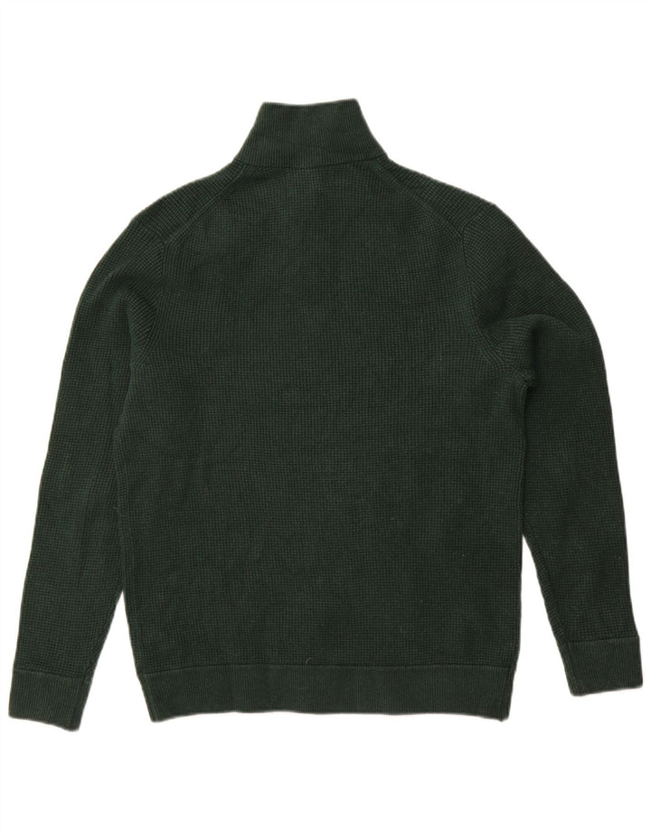 Maglione da uomo Marks & Spencer con zip e collo in poliestere verde medio