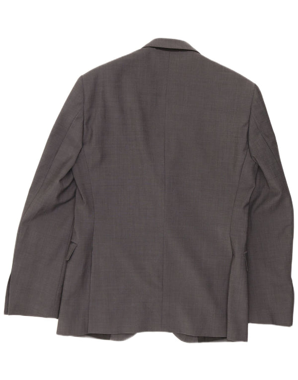 Giacca blazer a 2 bottoni da uomo Calvin Klein IT 46 piccola poliestere grigio