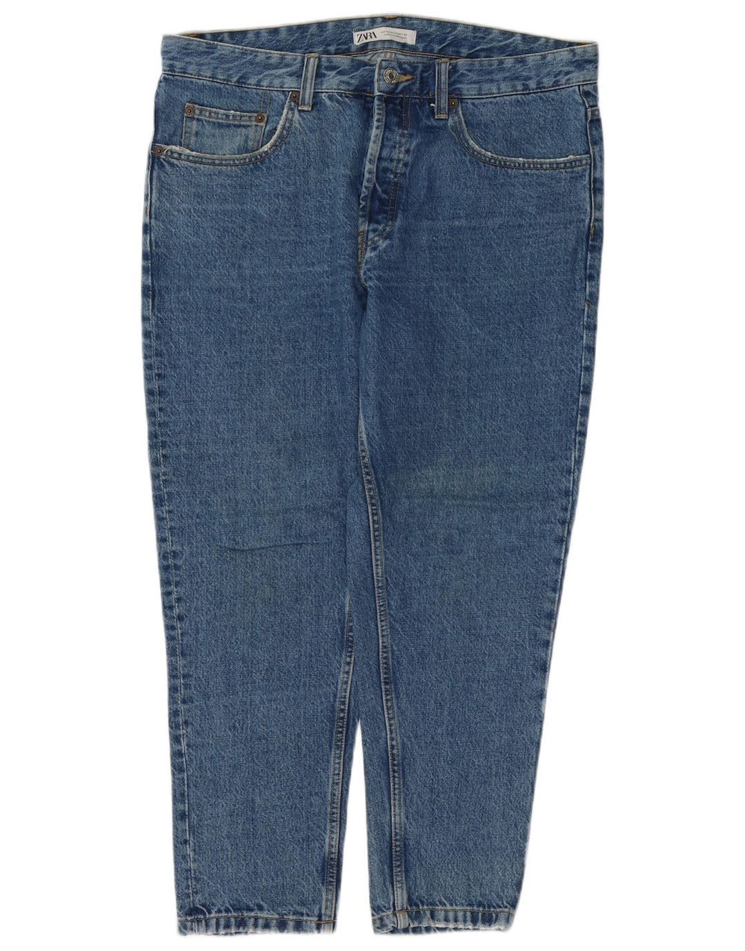 Jeans affusolati da uomo Zara EU 44 Large W34 L27 Blu