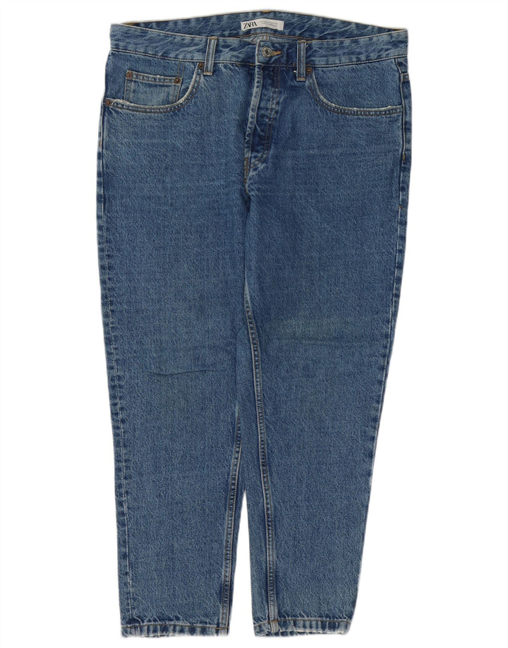 Jeans affusolati da uomo Zara EU 44 Large W34 L27 Blu