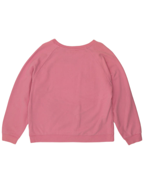 Levi's Donna Felpa Oversize con Grafica Maglione UK 16 Grande Cotone Rosa