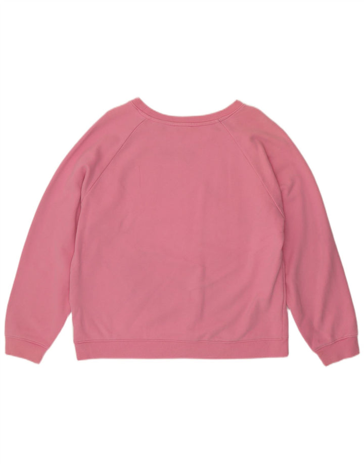 Levi's Donna Felpa Oversize con Grafica Maglione UK 16 Grande Cotone Rosa