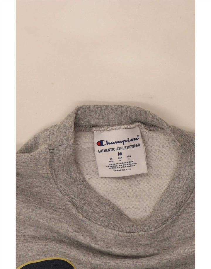 Felpa grafica da uomo Champion, maglione grigio medio chiazzato