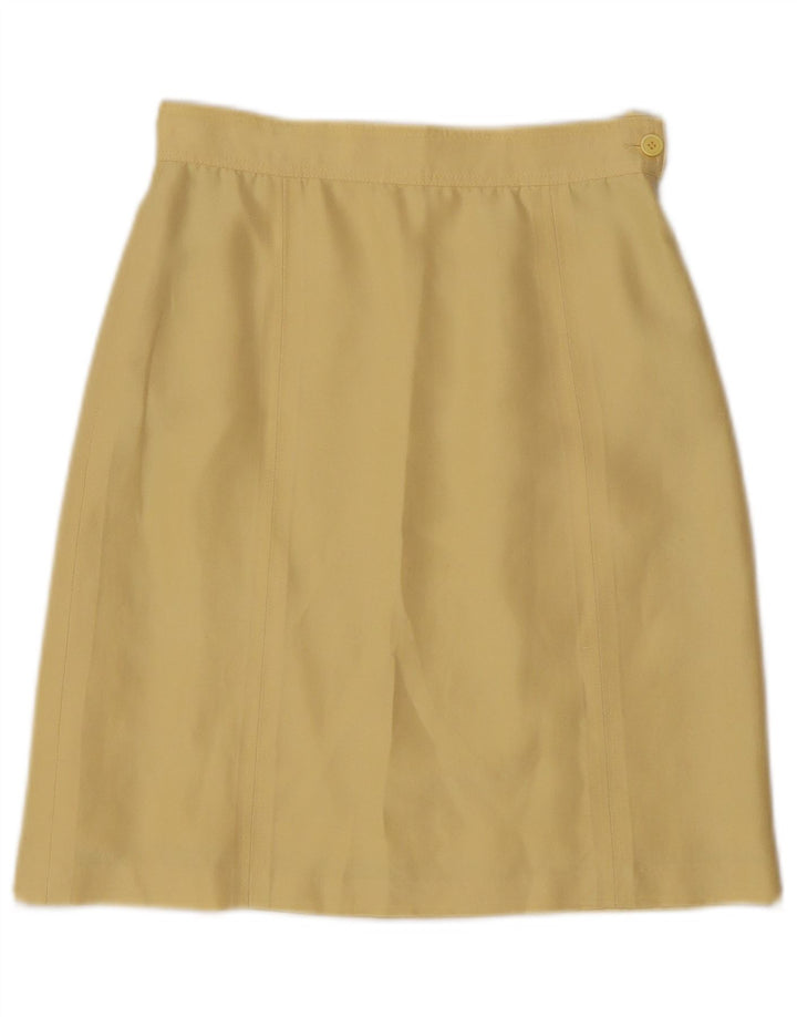 Gonna dritta vintage da donna W26 piccola gialla