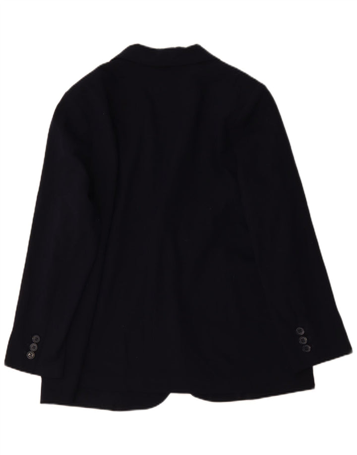 Giacca blazer a 1 bottone da donna Marks & Spencer UK 18 XL poliestere blu navy