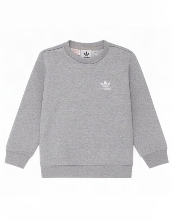 Felpa Adidas Bambino Maglione 2-3 Anni Cotone Grigio