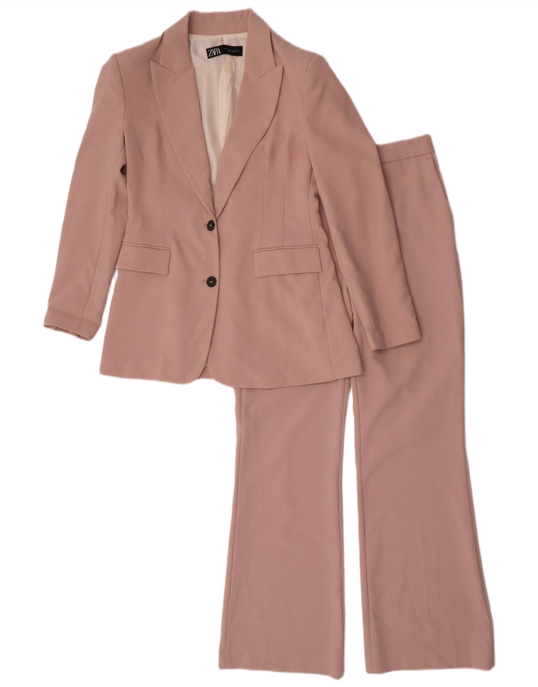 Abito Zara da donna a 2 bottoni e 2 pezzi UK 16 Large W32 L31 poliestere rosa