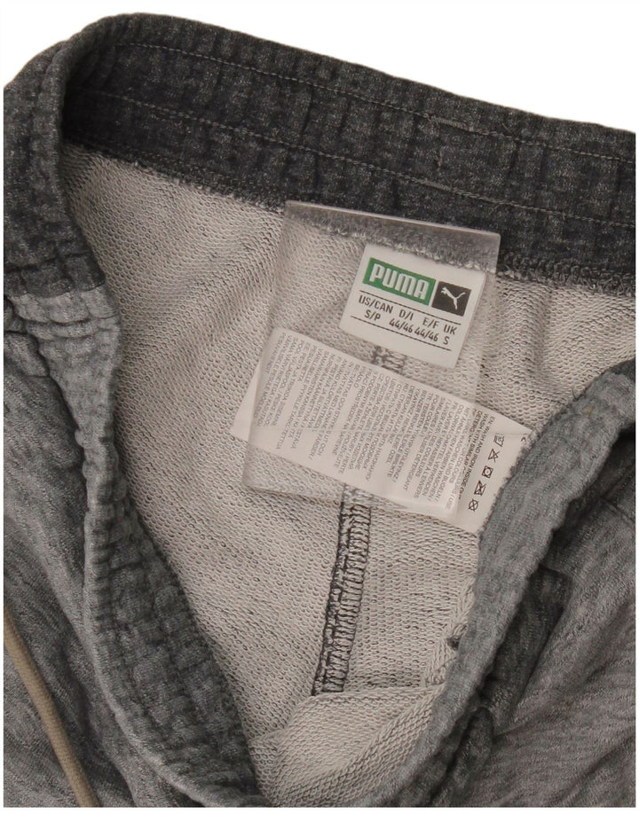 Pantaloncini sportivi da uomo Puma Small in cotone color block grigio