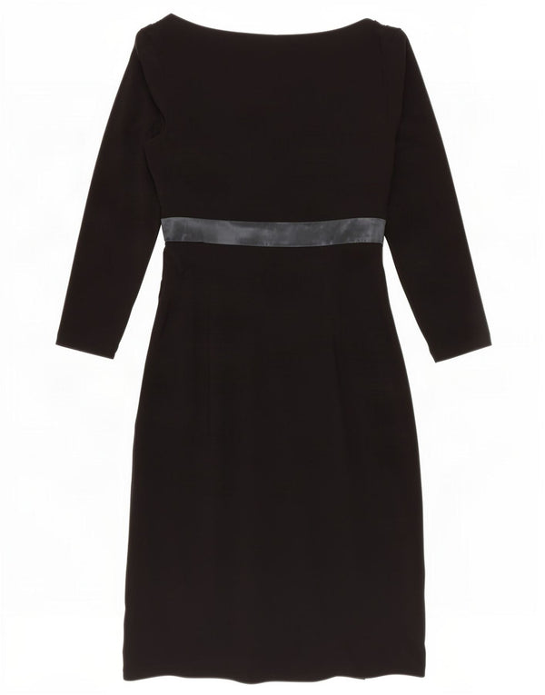 Abito tubino manica 3/4 da donna Ralph Lauren US 4 piccolo poliestere nero