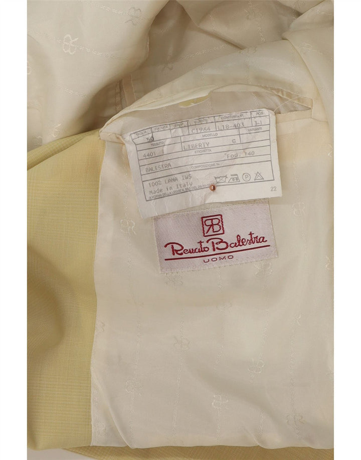 Giacca Blazer da Uomo a 2 Bottoni Renato Balestra IT 50 Large in Lana Gialla