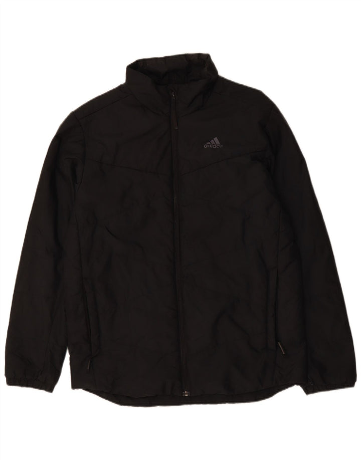 ADIDAS Mens Padded Jacket UK 38 Medium Black Polyester