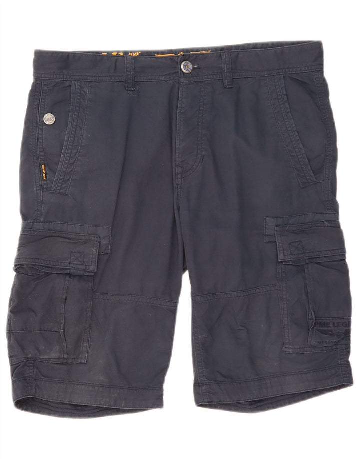 Pantaloncini cargo da uomo Pme Legend W34 Large in cotone blu navy