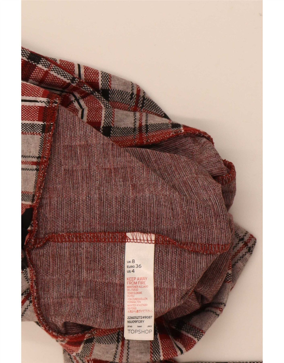 Leggings grafici da donna Topshop UK 8 poliestere a quadri rossi piccoli