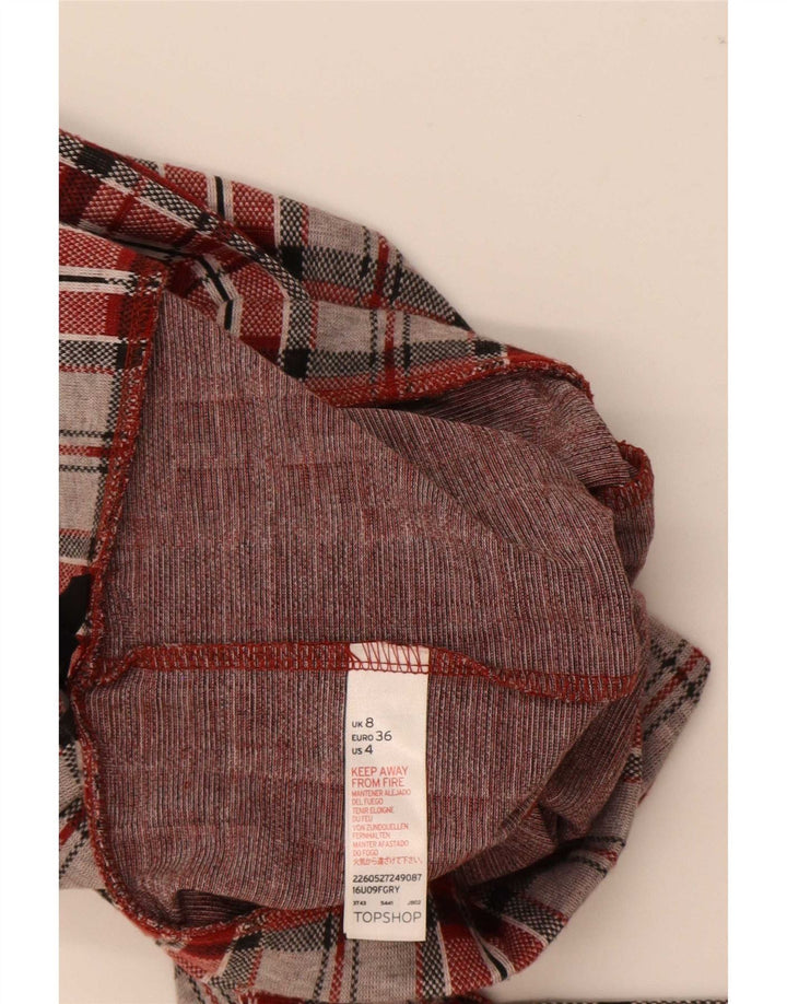 Leggings grafici da donna Topshop UK 8 poliestere a quadri rossi piccoli