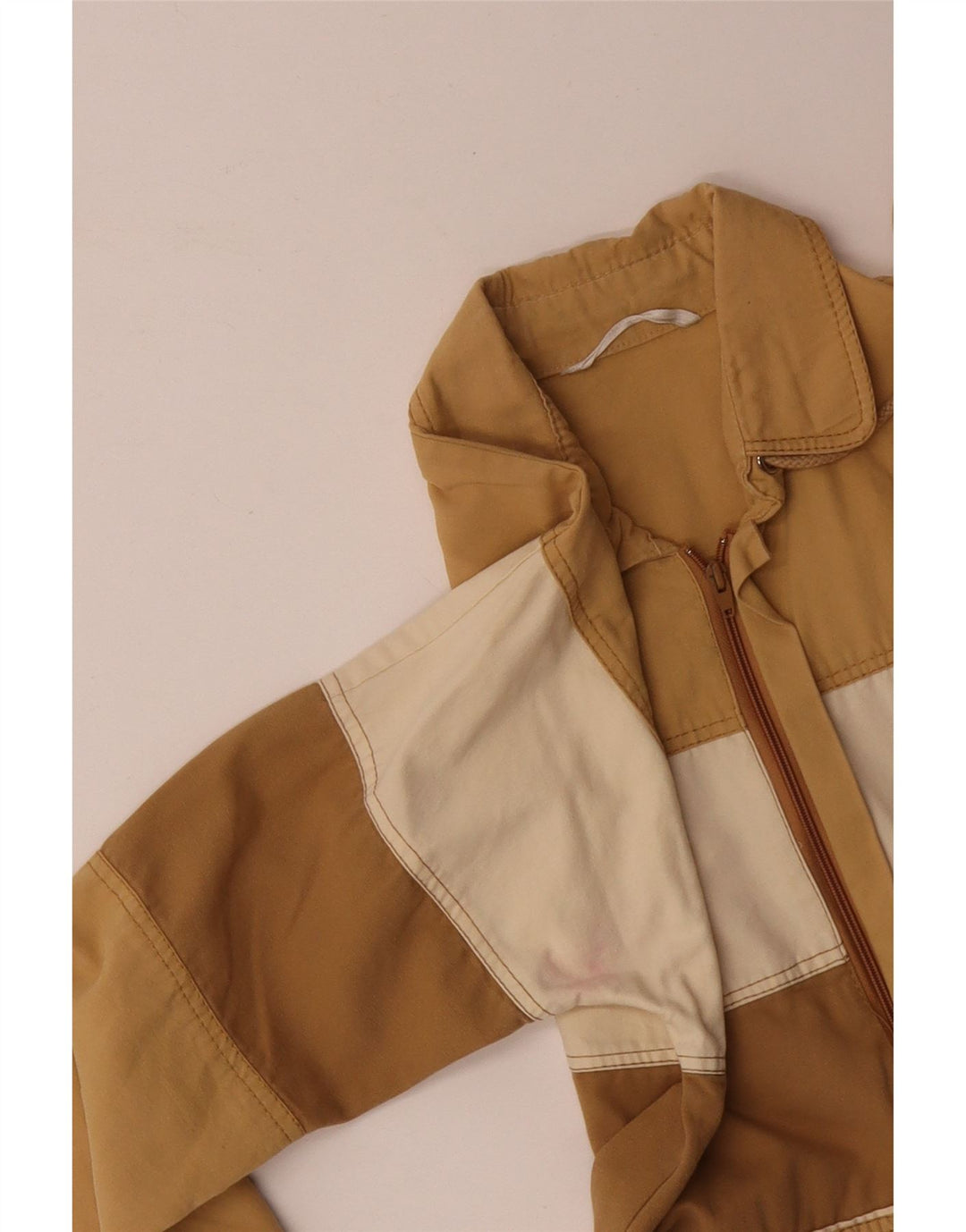 Giubbotto bomber vintage da uomo UK 36 piccolo color block giallo