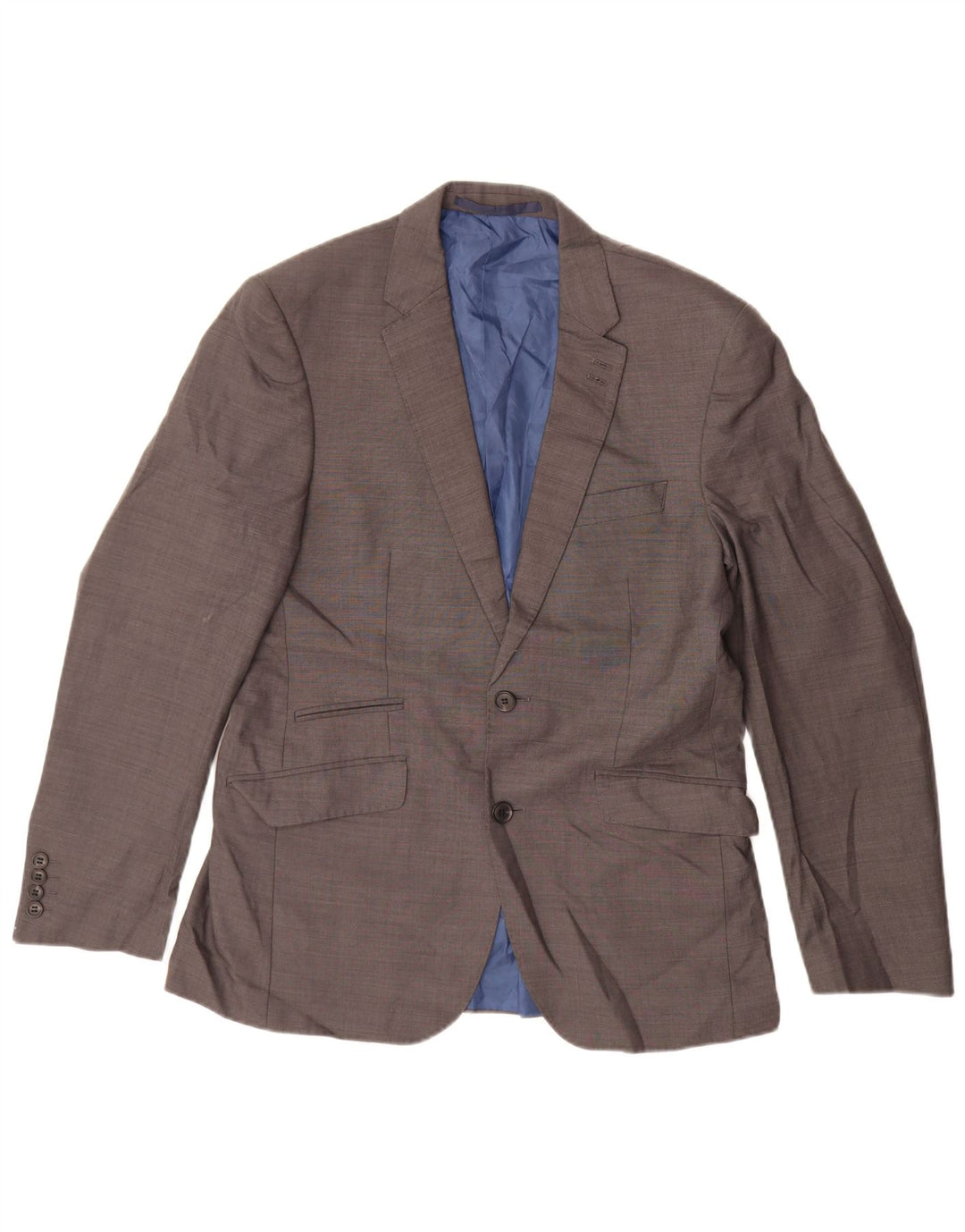 MARKS & SPENCER Giacca blazer da uomo a 2 bottoni su misura UK 38 Grigio medio
