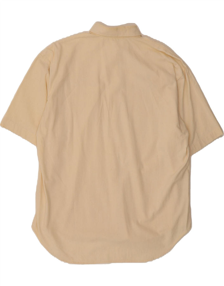 DELMOD Womens Oversized Short Sleeve Shirt UK 14 Medium Beige Floral Vintage Delmod and Second-Hand Delmod from Messina Hembry 