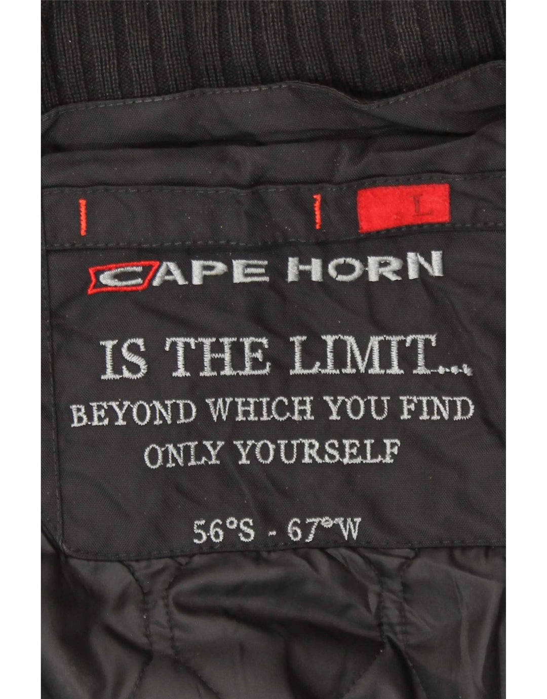 Giacca a vento da uomo vestibilità regolare Cape Horn UK 40 grande nera in poliammide