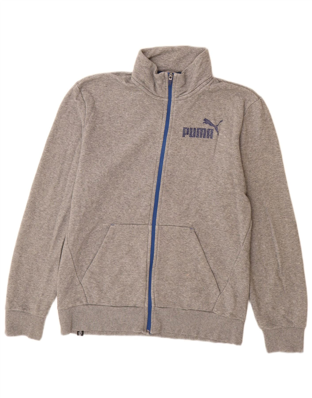 Giacca da ginnastica grafica da uomo Puma in cotone chiazzato grigio medio