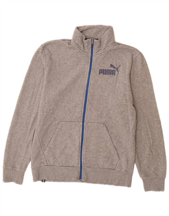 Giacca da ginnastica grafica da uomo Puma in cotone chiazzato grigio medio