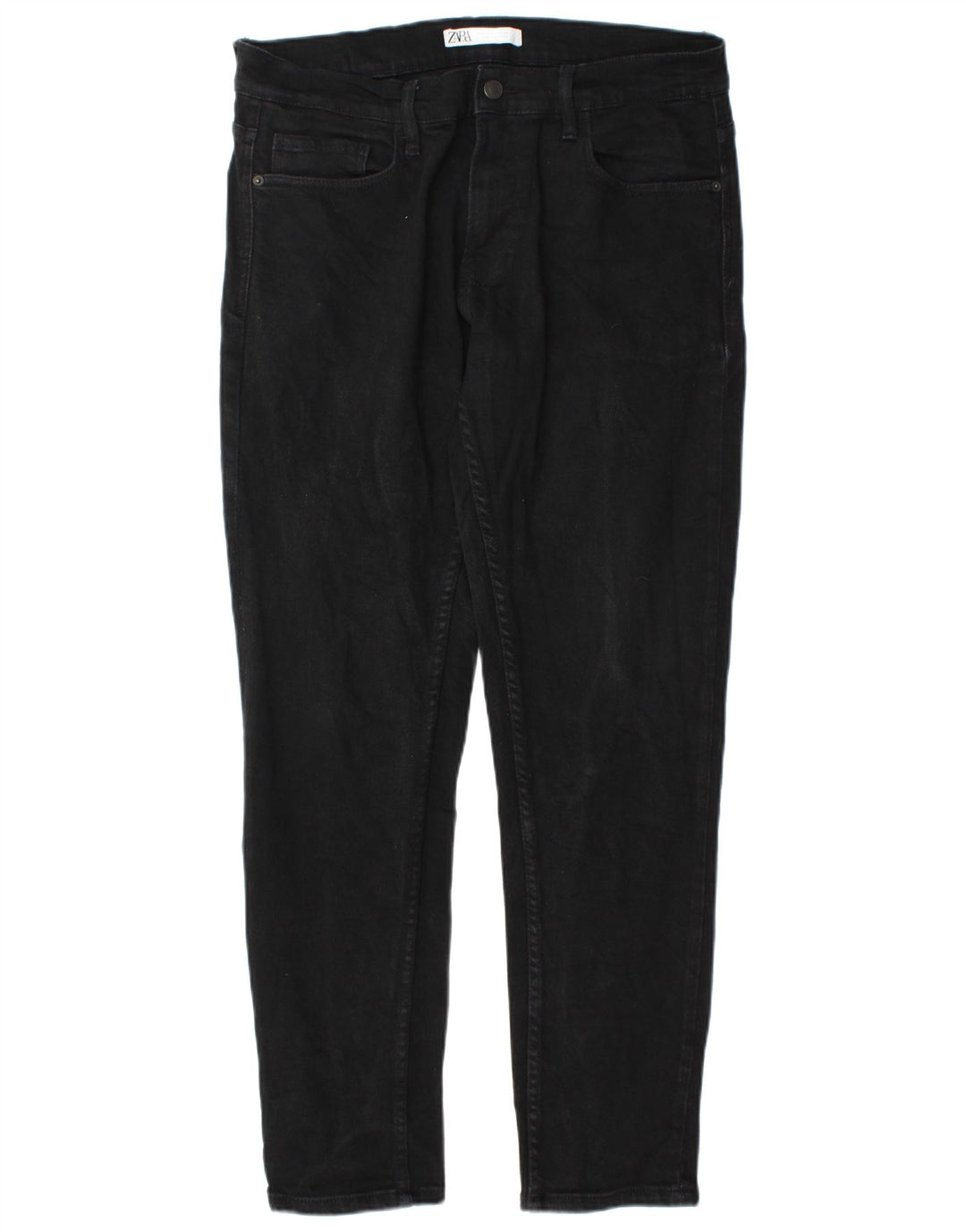 Jeans slim da uomo Zara EU 44 Large W34 L31 Nero